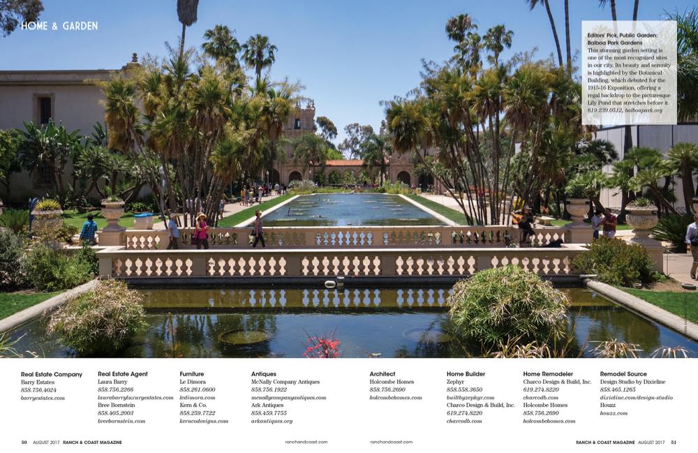 A photo of the front page of an article about the water garden.